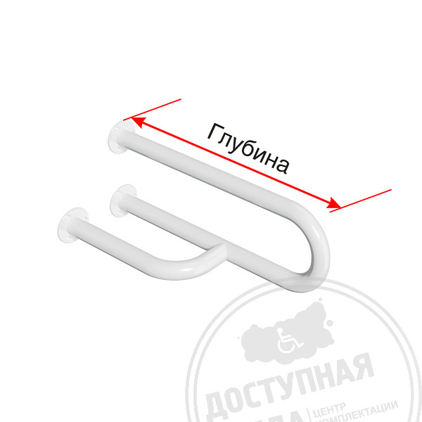 Поручень опорный, пристенный, прав, ST3, D38, инд