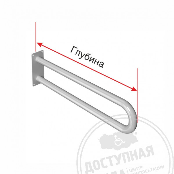 Поручень опорный, не откидной, пристенный, ST3, D38, инд