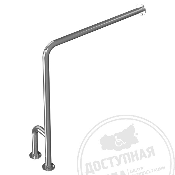 Поручень опорный, разборный, для санузла, прав, AISI 304, D38