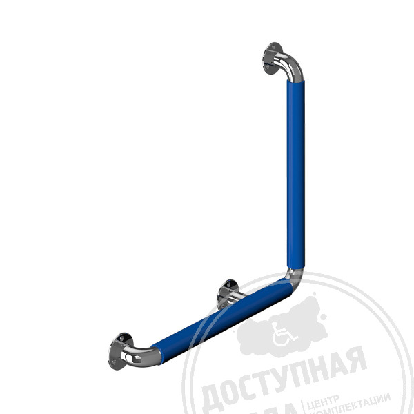 Поручень опорный, угловой, тип 1, прав, AISI 304/PVC, D32