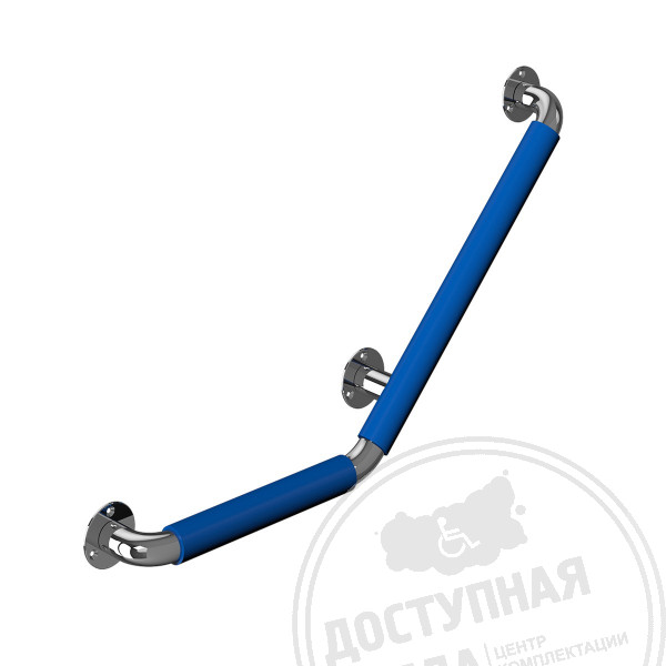 Поручень опорный, угловой, прав, AISI 304/PVC, D32