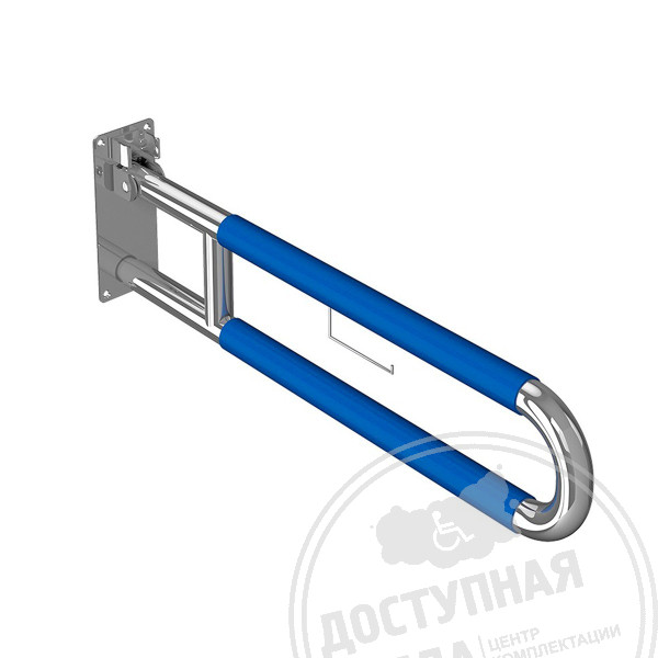 Поручень опорный, откидной, тип 8, AISI 304/PVC, D32