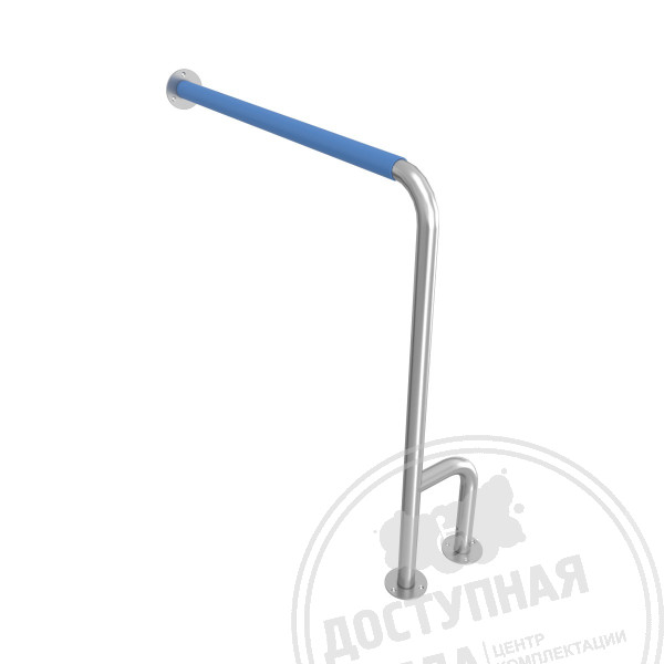 Поручень опорный для санузла, тип 4, левый, AISI 304/PVC, D32