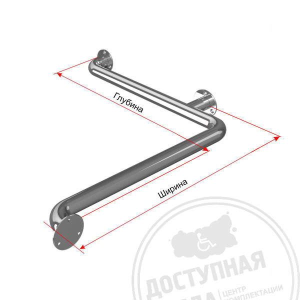 Поручень опорный, внутренний, AISI 304, D32, инд