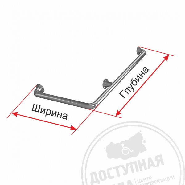 Поручень опорный, внешний, AISI 304, D32, инд