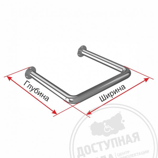 Поручень опорный для мини-раковины, AISI 304, D32, инд