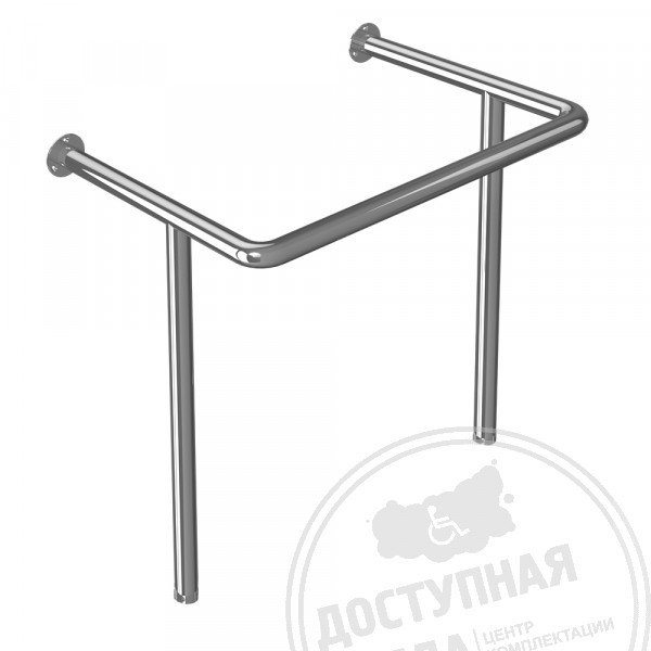 Поручень опорный настенно-напольный, AISI 304, D32