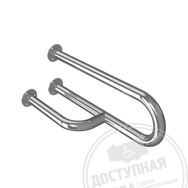 Поручень опорный пристенный, прав, AISI 304, D32