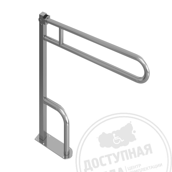 Поручень опорный, откидной, тип 2, без бмг, AISI 304, D32