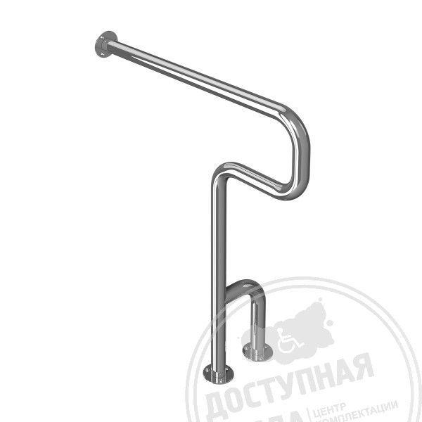 Поручень опорный для санузла, тип 1, лев, AISI 304, D32