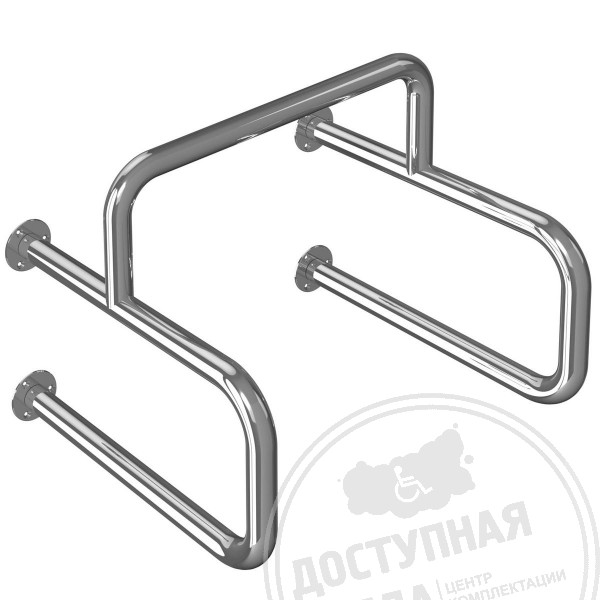 Поручень опорный для писсуара, пристенный, AISI 304, D32