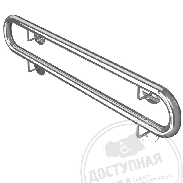 Поручень опорный, двойной, пристенный, AISI 304, D32