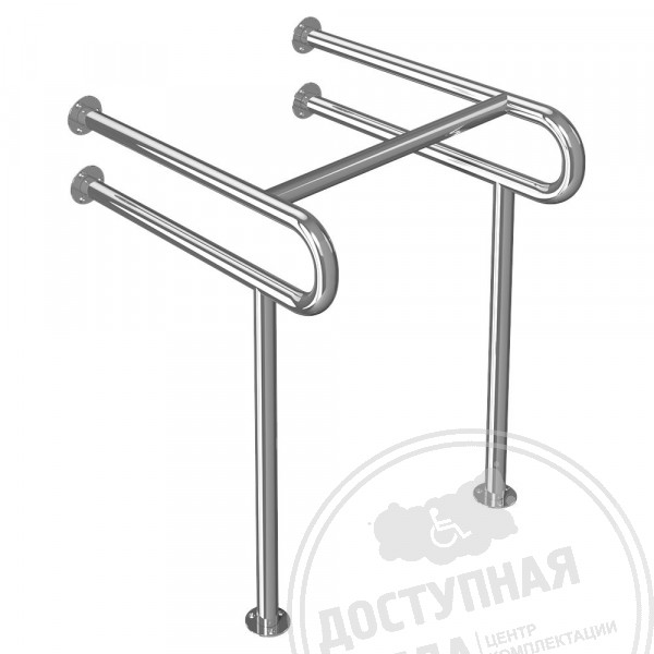 Поручень опорный, двойной, AISI 304, D32