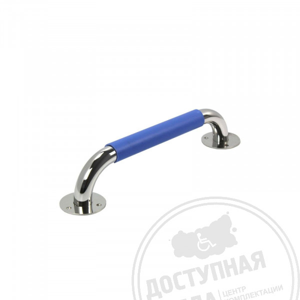Поручень опорный, пристенный, тип 7, AISI 304/PVC, D38