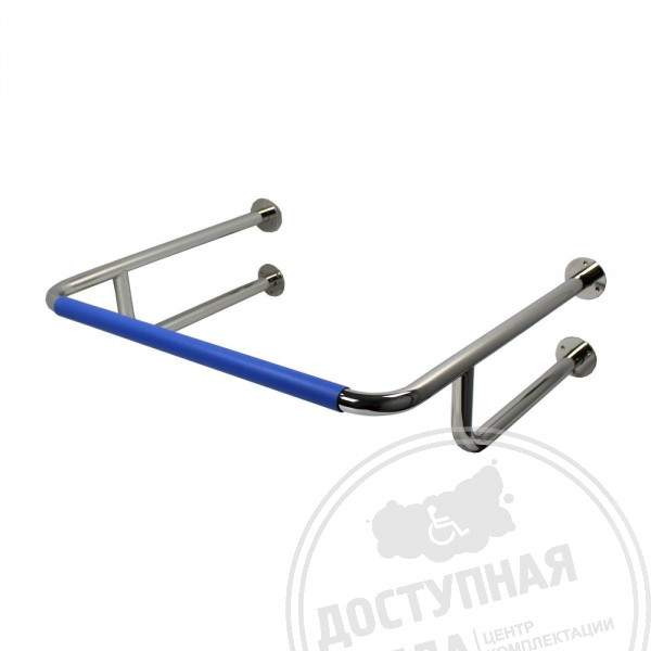Поручень опорный, пристенный, усиленный, AISI 304/PVC, D38