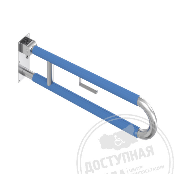 Поручень опорный, откидной,тип 1, AISI 304/PVC, D38