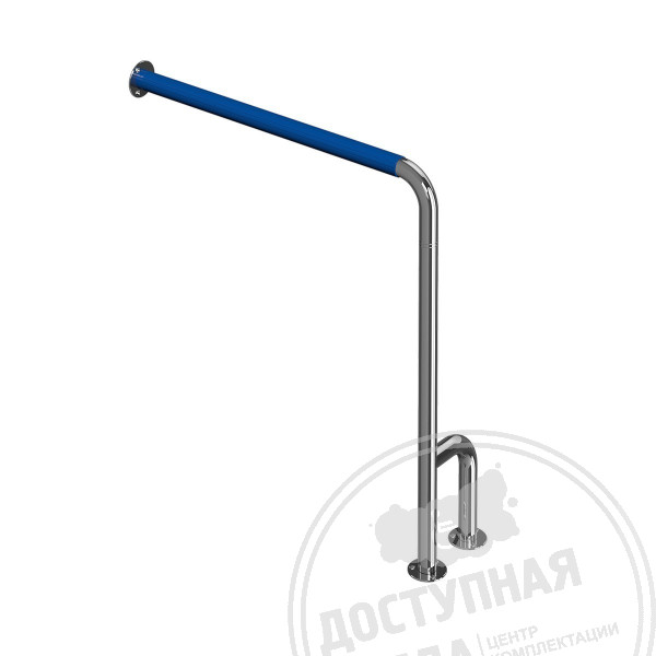 Поручень опорный для санузла, тип 4, лев, AISI 304/PVC, D38