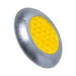 Конус тактильный, комбинированный, с противоскользящей вставкой, М1, без штифта, D35x35, H-5мм, I-0мм, AL/PL, желтый (преодолимое препятствие, непреодолимое препятствие)