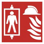 Пиктограмма F 12 "Лифт для пожарных", ПВХ