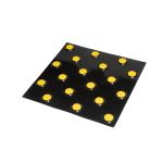 Плитка тактильная контрастная, со сменными гладкими вставками (непреодолимое препятствие, конусы шахматные), 300x300x6, PU/PL, ч/ж, самоклей