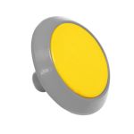 Конус гладкий, со штифтом и вставкой, D35x35, H-5мм, I-15мм, PU PL, серый и желтый (преодолимое препятствие, непреодолимое препятствие)