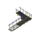Пандус модульный сборно-разборный из профильного каркаса, индивидуальный