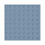 Плитка тактильная (преодолимое препятствие, поле внимания, конусы линейные) противоскользящая, 500x500x5, ПВХ, серый