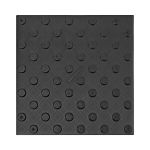 Плитка тактильная (непреодолимое препятствие, конусы шахматные) противоскользящая, 500x500x5, ПВХ, черный