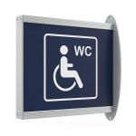 Указатель флаговый настенный серого цвета с торцевым креплением