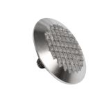 Конус тактильный, рифленый, M1, со штифтом, эконом., D35x35, H-4мм, I-13мм, AISI304 (преодолимое препятствие, непреодолимое препятствие)