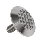 Конус тактильный, рифленый, со штифтом, эконом., D25x25, H-5мм, I-15мм, AISI304 (преодолимое препятствие, непреодолимое препятствие)