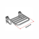 Сиденье откидное для душа, с упорами в стену, нержавеющая сталь, индивидуальное
