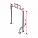 Поручень опорный, П-образный, правый, с креплением в пол, материал-AISI304, индивидуальный