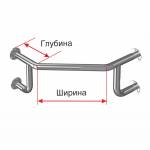 Поручень опорный для раковины, с опорой в стену четыре точки, материал-AISI304, индивидуальный