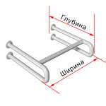 Поручень антибактериальный, пристенный, опорный, усиленный, для раковины, тип 1, D35 мм, индивидуальный