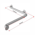 Поручень опорный для ванны и туалета, настенный, для внутреннего угла, материал-Ст3, индивидуальный