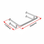 Поручень опорный для раковины, пристенный, усиленный, материал-Ст3, индивидуальный