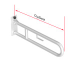 Поручень опорный для санузла с откидным механизмом, пристенный, материал-Ст3, индивидуальный