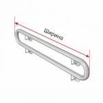 Поручень пристенный опорный, двойной с кронштейнами, материал-Ст3, индивидуальный