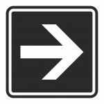 G-22 Пиктограмма тактильная Путь движения, ч/б, монохром