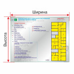 Мнемосхема тактильная полноцветная на основе пластика с защитным покрытием под металл с индивидуальными размерами