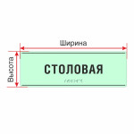 Светонакопительная комплексная тактильная табличка на ПВХ 3 мм с индивидуальными размерами