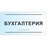Комплексная тактильная табличка из оргстекла (прозрачная), 150x300x8мм