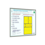 Мнемосхема тактильная стандартная на ПВХ 3 мм с защитным покрытием в серебряной рамке 10мм, с индивидуальными размерами