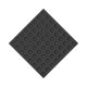 Полиуретановая тактильная плитка черного цвета 500х500х5 с линейными конусами купить по оптовой цене с доставкой по РФ